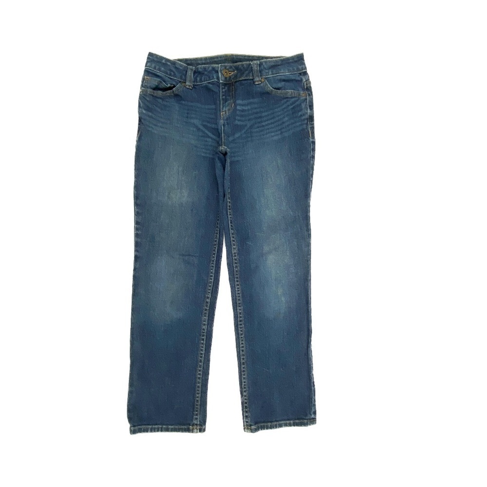 Simply Vera Jeans Women 4 Blue Straight Leg Back Flap Pockets Low Rise